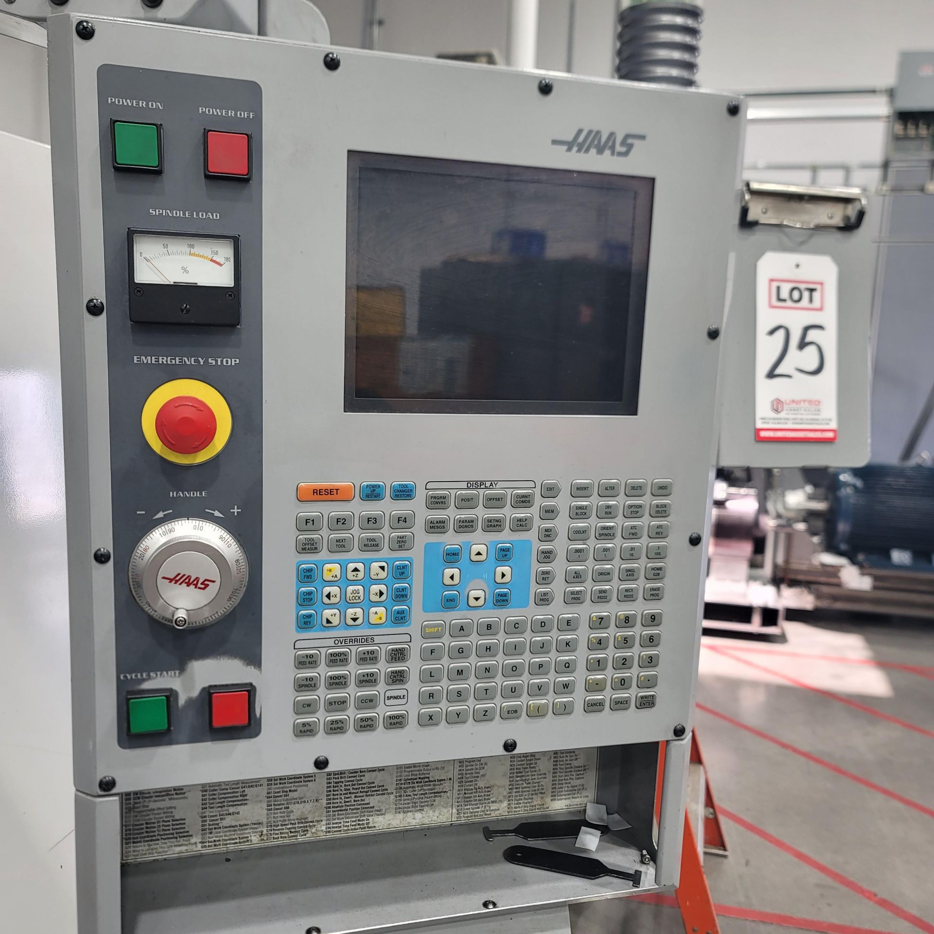 2003 HAAS VF-4D VERTICAL MACHINING CENTER, XYZ TRAVELS: 50" X 20" X 25", TABLE SIZE: 52" X 18", - Image 8 of 10