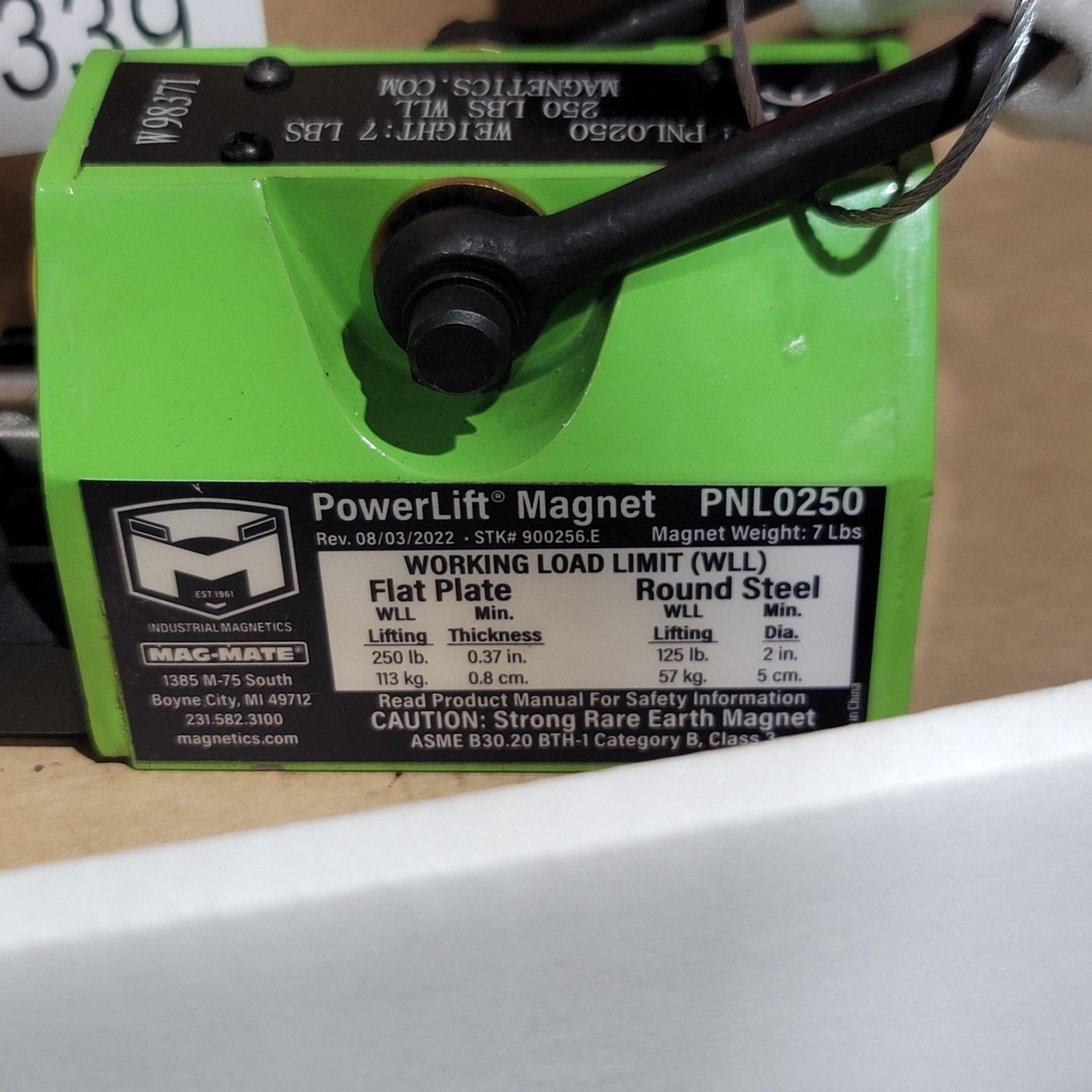 LOT - (2) POWERLIFT MAGNETS, MODEL PNL0250 - Image 2 of 2