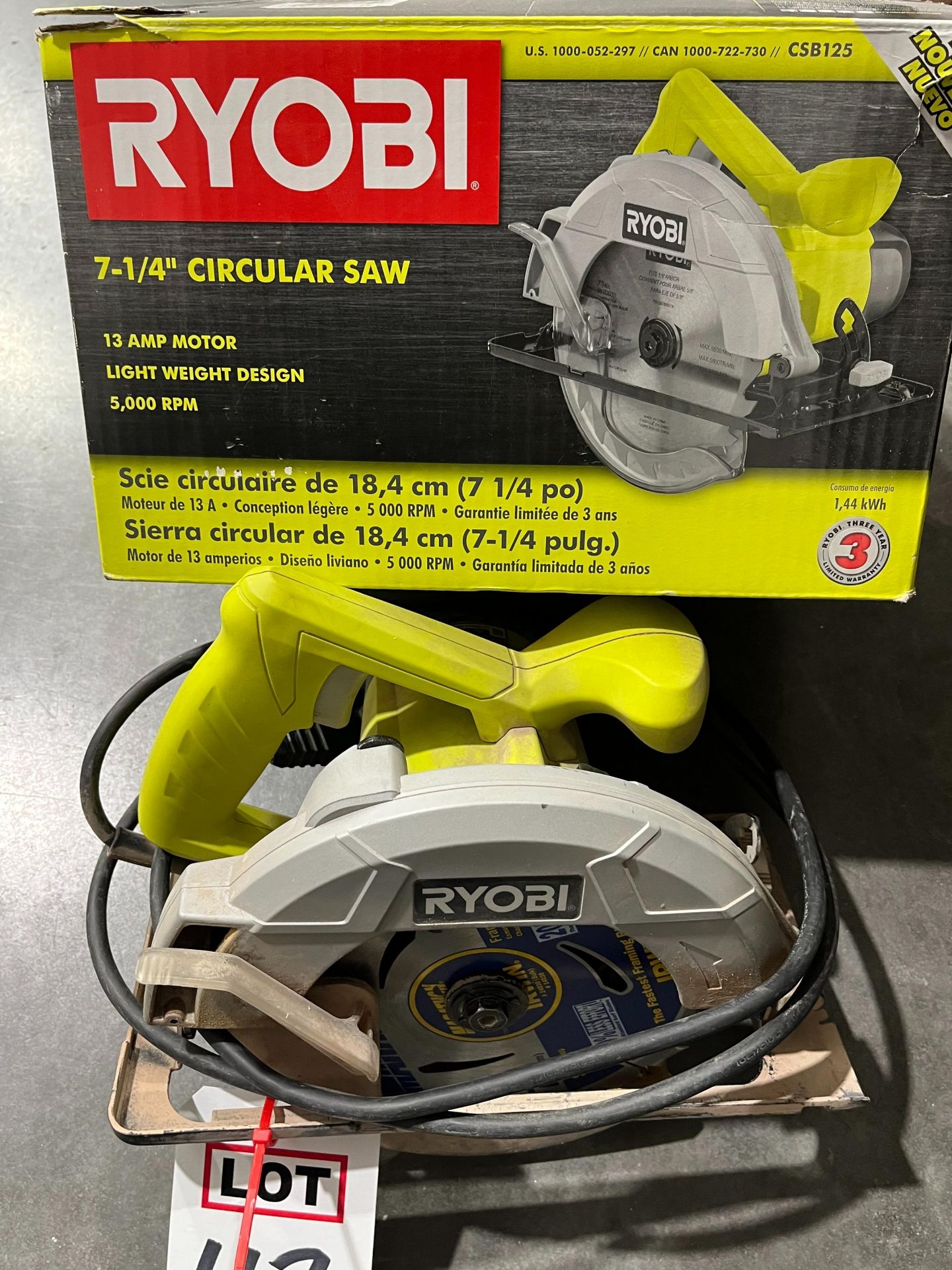 RYOBI 1-1/4" CIRCULAR SAW - Image 2 of 2