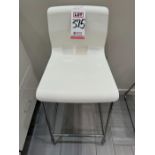 WHITE RECEPTION CHAIR, (NOTE: SOLD SUBJECT TO BULK BID FOR ENTIRE FACILITY - SEE LOT 382)