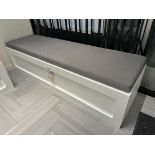 WHITE/GRAY BENCH, (NOTE: SOLD SUBJECT TO BULK BID FOR ENTIRE FACILITY - SEE LOT 382)