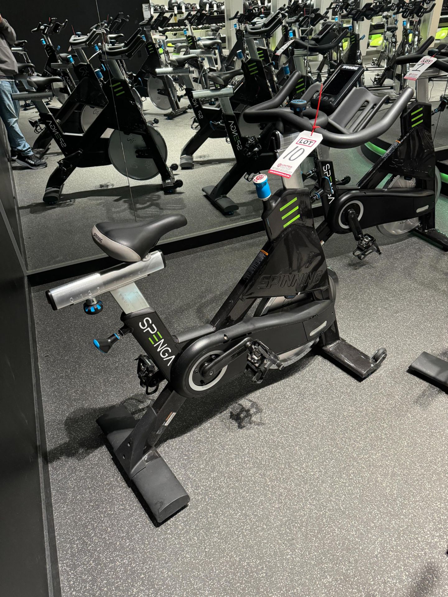 PRECOR SBK 869 SPINNER CHRONO POWER BIKE, W/ CONSOLE, S/N AC97I20190211, (NOTE: SOLD SUBJECT TO BULK
