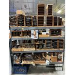 LOT - ULINE SHELVING UNIT, W/ CONTENTS OF STEEL INSOLE DIES