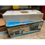 GRIZZLY VARIABLE SPEED METAL LATHE, NEW IN BOX