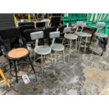 LOT - (7) SHOP STOOLS