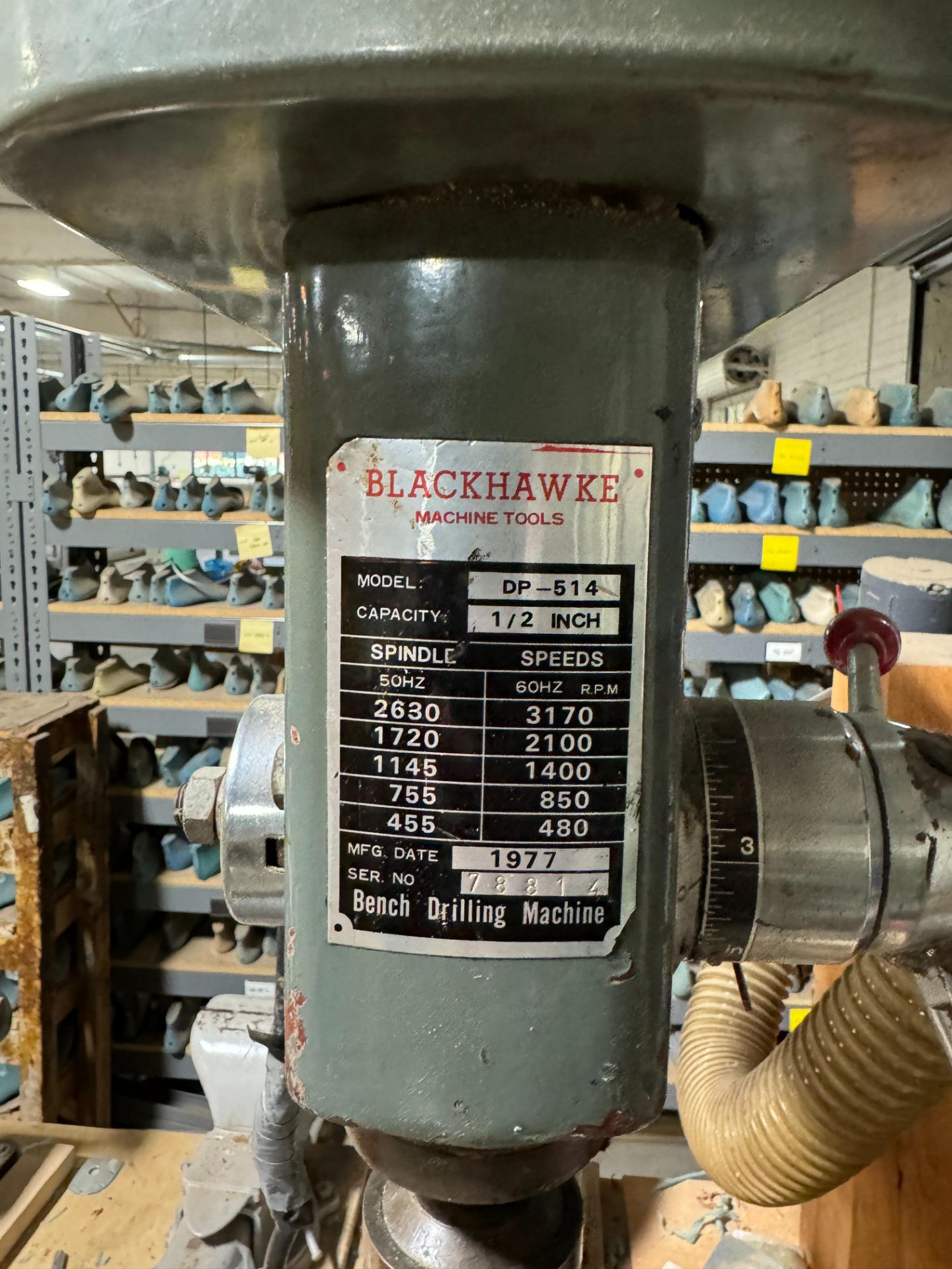 BLACKHAWKE 13" BENCHTOP DRILL PRESS, MODEL DP-514, 1/2 HP, 1/2" CHUCK, S/N 78814 - Image 2 of 2