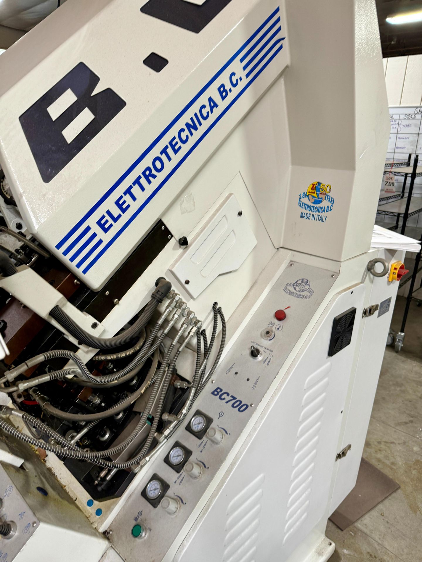 2019 ELETTROTECNICA B.C. AUTO GLUE PULL OVER LASTING MACHINE, MODEL 700, TOUCH SCREEN CONTROL, - Image 8 of 18