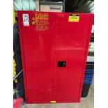 ULINE RED FLAMMABLE LIQUID STORAGE CABINET, MODEL H-2219S-R