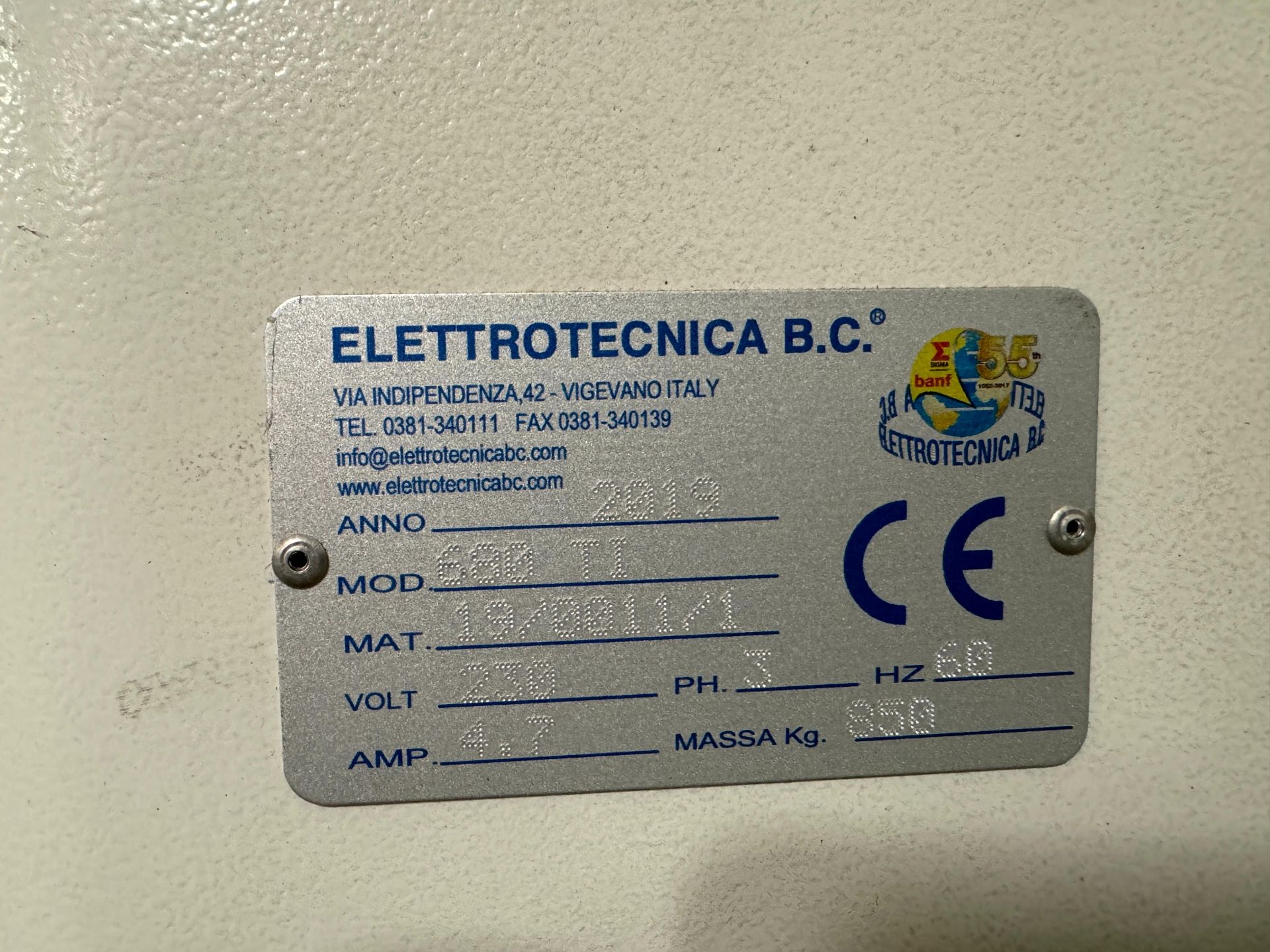 2019 ELETTROTECNICA B.C. HEEL LASTING MACHINE W/ AUTO GLUE AND PROGRAMMABLE PINCERS, MODEL 680 TI - Image 9 of 9