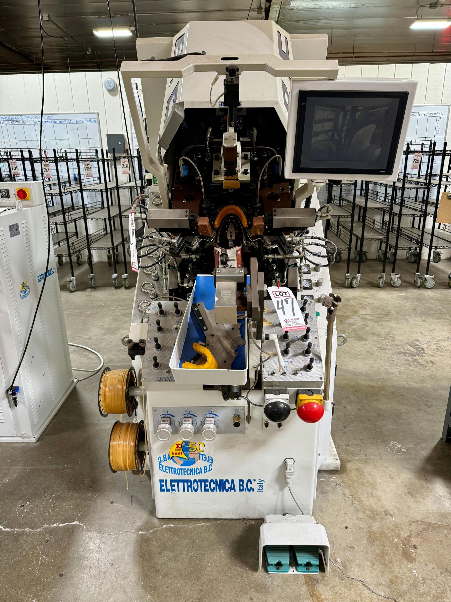 2019 ELETTROTECNICA B.C. AUTO GLUE PULL OVER LASTING MACHINE, MODEL 700, TOUCH SCREEN CONTROL, - Image 15 of 18