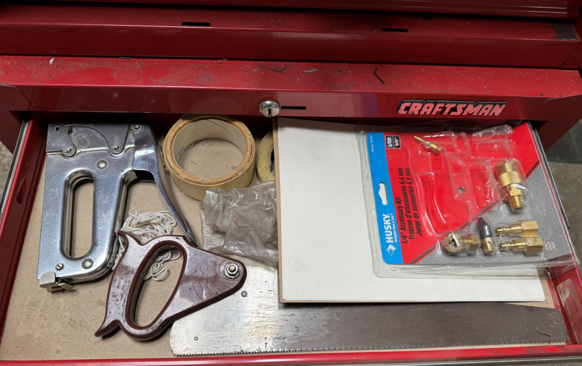 CRAFTSMAN TOP & BOTTOM TOOL BOX, W/ CONTENTS - Image 6 of 9