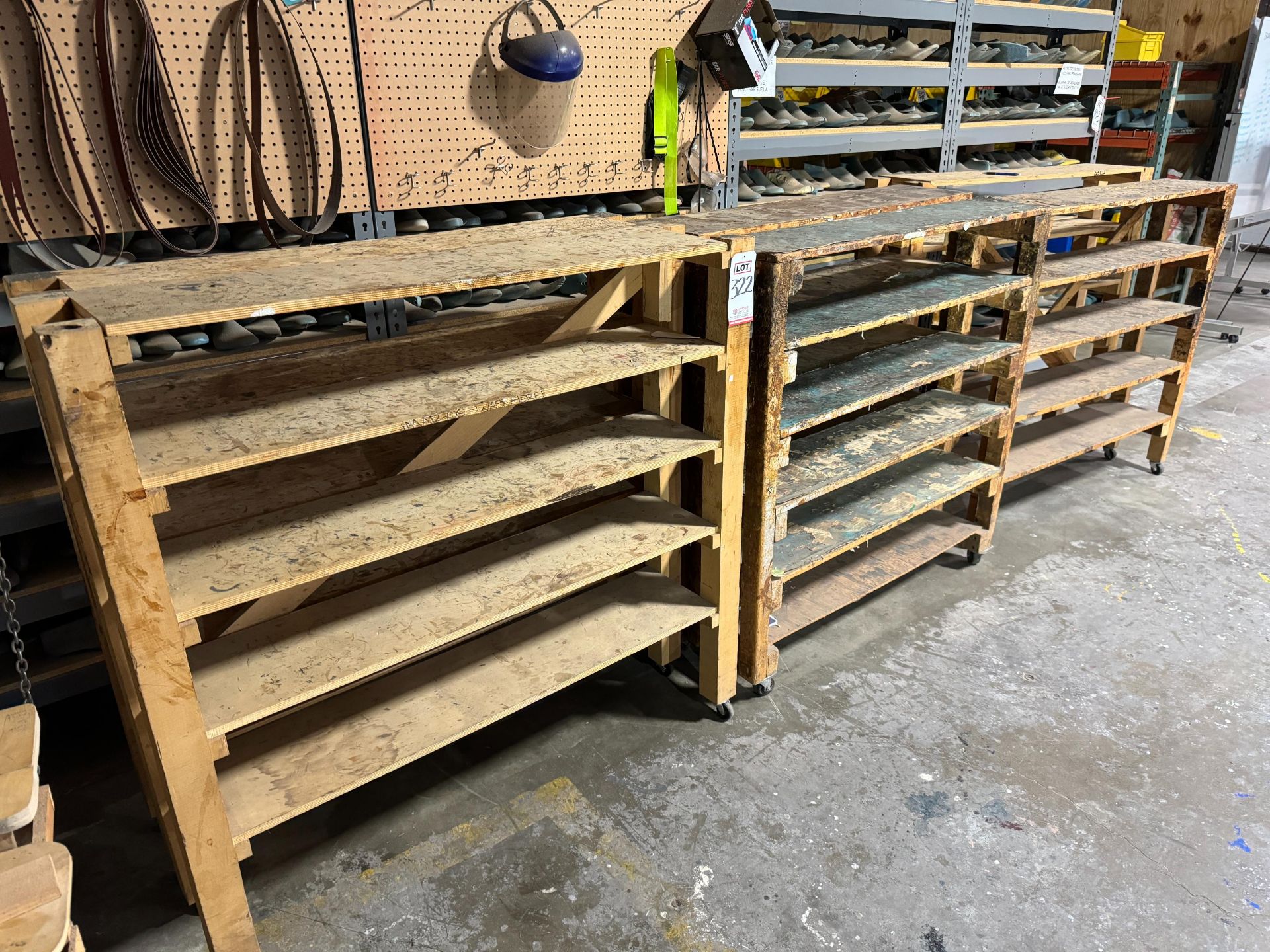 LOT - ROLLING SHOE CARTS