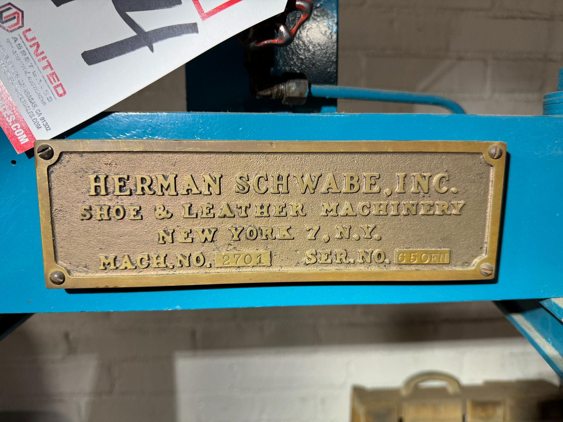HERMAN SCHWABE OUTSOLE PRESS - Image 3 of 3