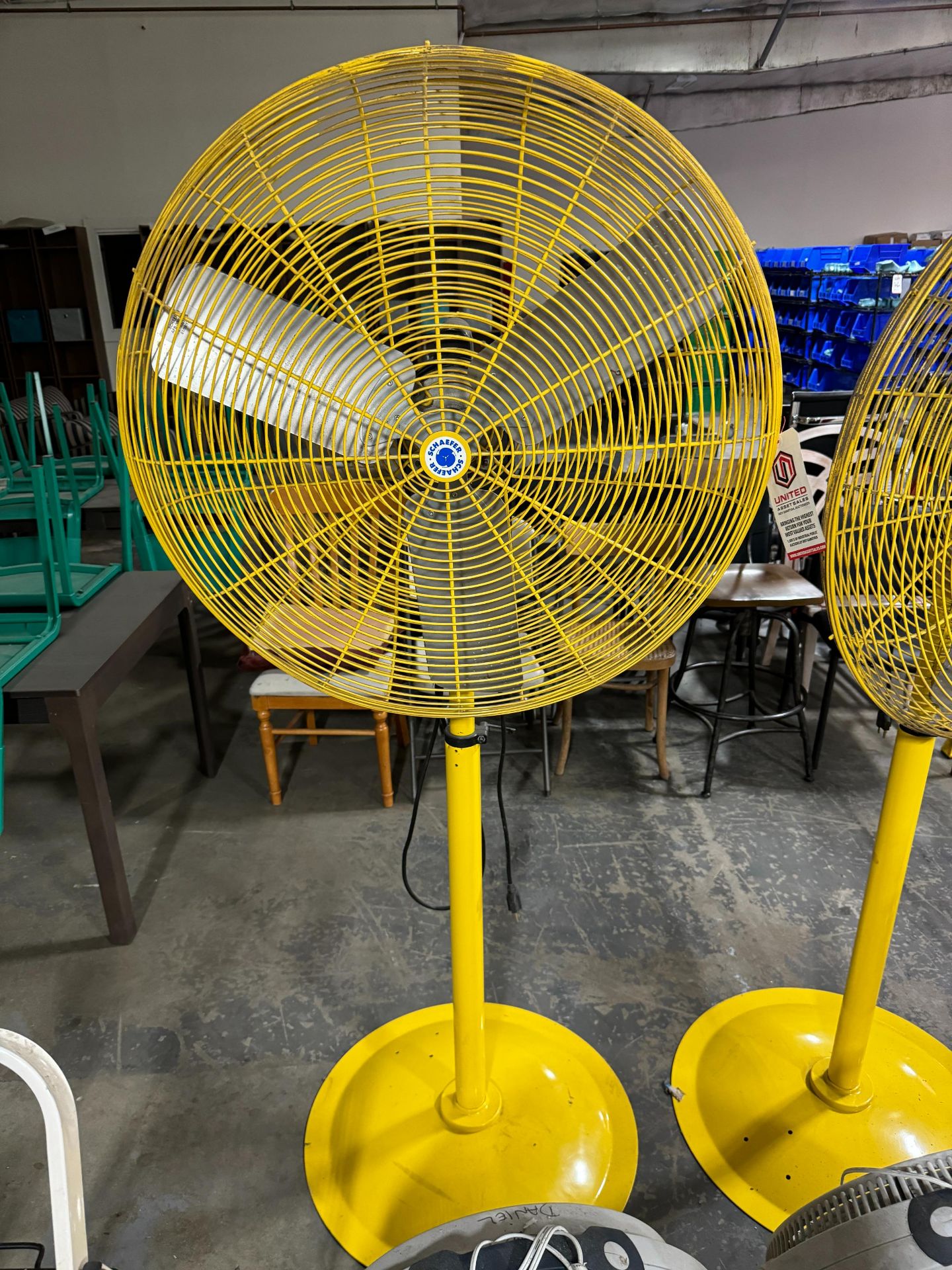 SCHAEFER 30" YELLOW PEDESTAL FAN