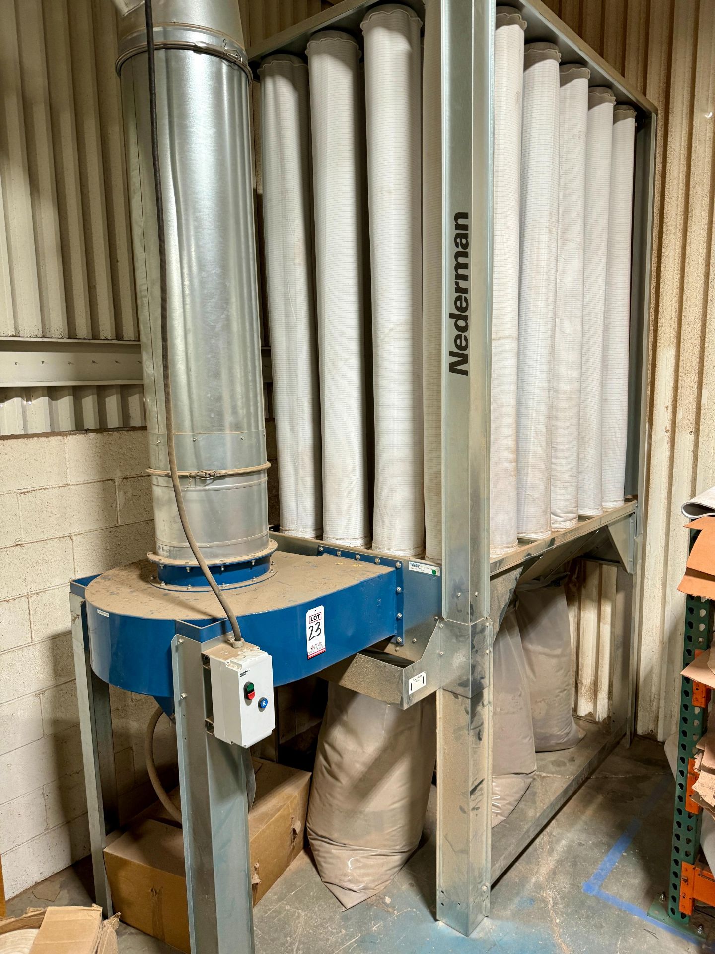 2018 NEDERMAN NFP-S1000 BAG FILTER DUST COLLECTOR, CTR. NO. 18345-00, ITEM NO. 89101009, 10 HP, 3- - Image 7 of 7