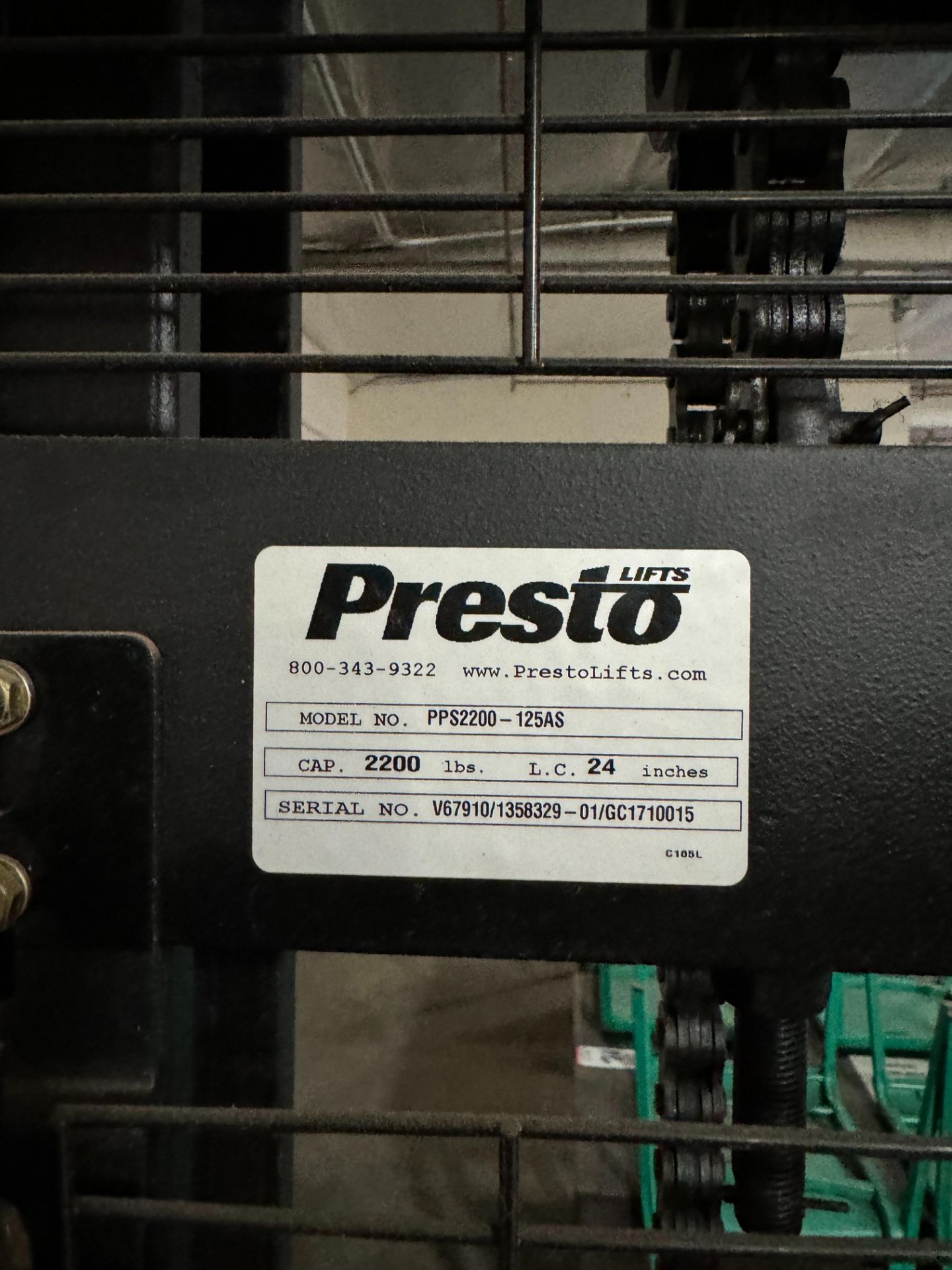 2018 PRESTO PPS2200-125AS POWER STAK PALLET STACKER, S/N V67910/1358329-01/GC170015, 2,200 LB LIFT - Image 8 of 9