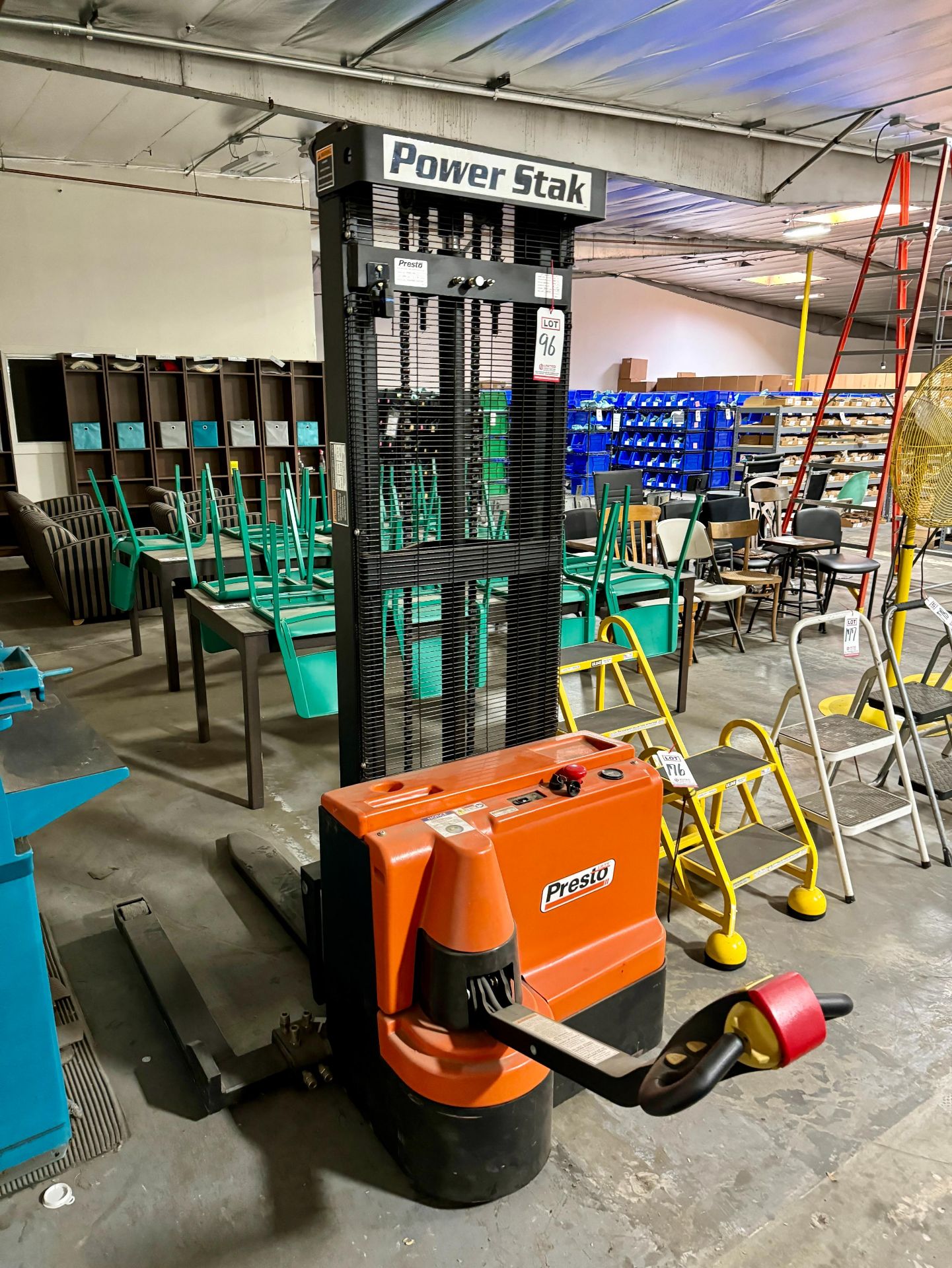 2018 PRESTO PPS2200-125AS POWER STAK PALLET STACKER, S/N V67910/1358329-01/GC170015, 2,200 LB LIFT - Image 2 of 9