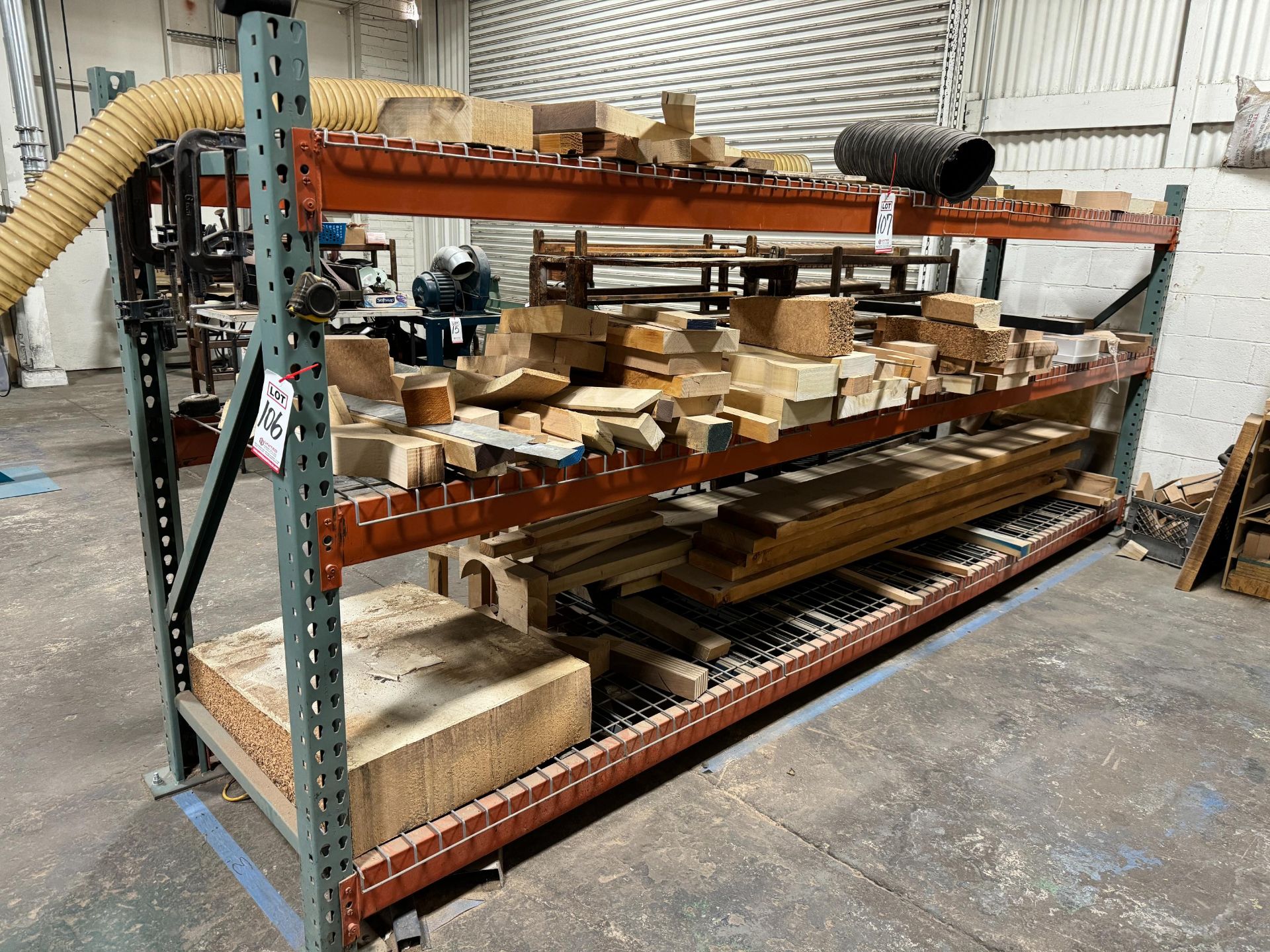 LOT - (1) SECTION OF PALLET RACKING W/ WIRE DECKING, CONTENTS NOT INCLUDED, (DELAYED PICKUP UNTIL