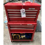 CRAFTSMAN TOP & BOTTOM TOOL BOX, W/ CONTENTS