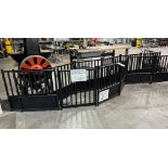 LOT - (2) BLACK IRON PORTABLE BARRIERS