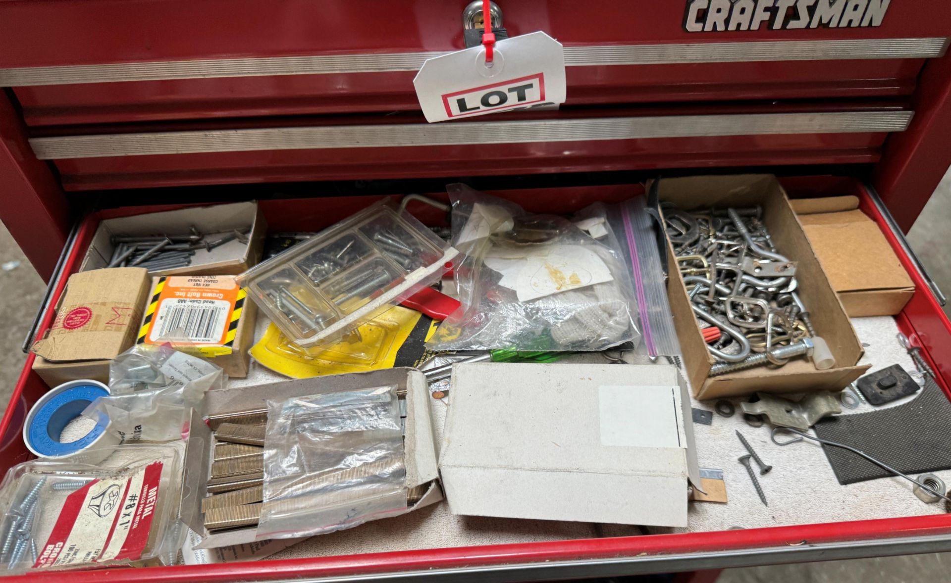 CRAFTSMAN TOP & BOTTOM TOOL BOX, W/ CONTENTS - Image 4 of 9