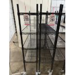 LOT - (2) ULINE PORTABLE WIRE CARTS, ON CASTERS