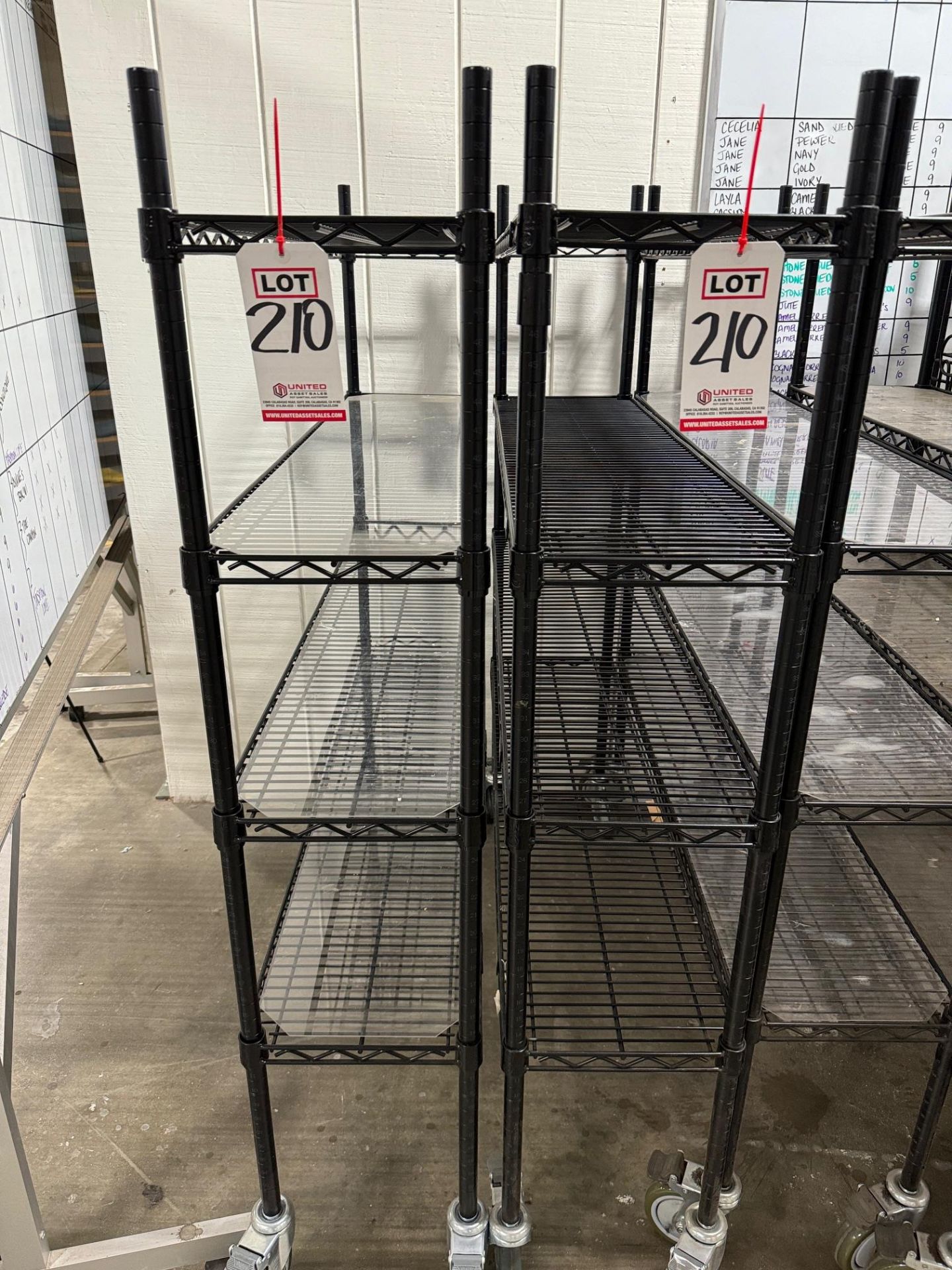 LOT - (2) ULINE PORTABLE WIRE CARTS, ON CASTERS