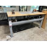 ULINE INDUSTRIAL PACKING TABLE W/ MAPLE TOP, 72" X 36", CONTENTS NOT INCLUDED