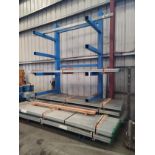 CANTILEVER RACK, 12' HT X 3-1/2' ARMS, WELDED SOLID, CONTENTS NOT INCLUDED