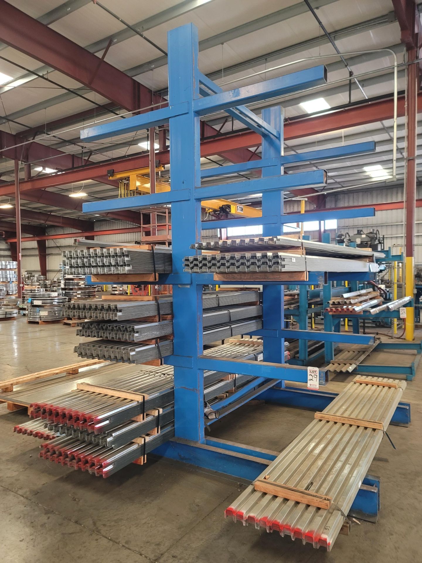 CANTILEVER RACK, 12' HT X 3-1/2' ARMS X 7' WIDE, WELDED SOLID, CONTENTS NOT INCLUDED