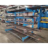 CANTILEVER RACK, 7' HT X 3-1/2' ARMS X 8' WIDE, WELDED SOLID, CONTENTS NOT INCLUDED