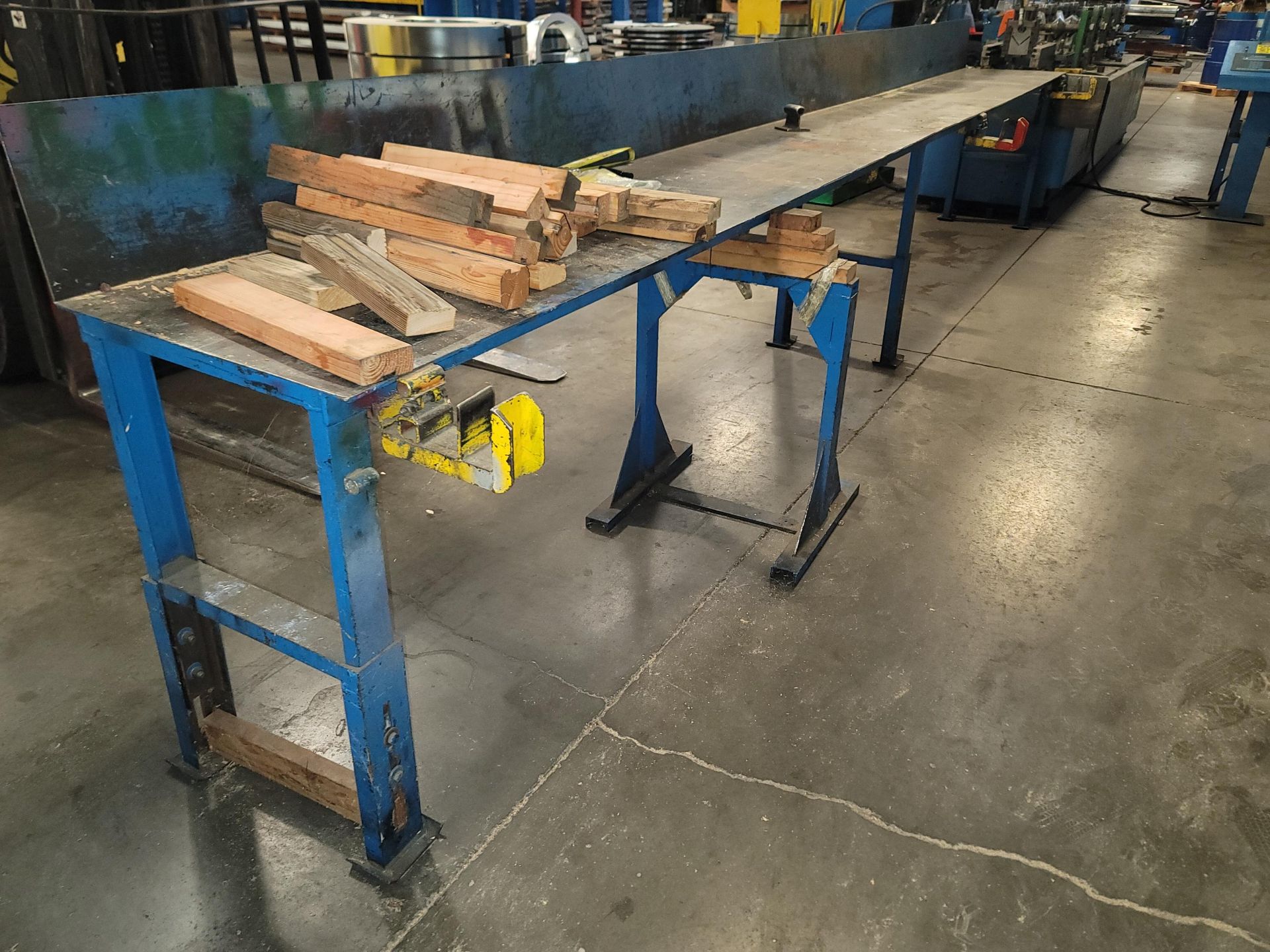 YODER ACCESSORY ROLL FORMING LINE, INLINE CUTOFF, DOUBLE END UNCOILER, 10 STAND, CUTOFF TOOLED FOR - Image 14 of 33