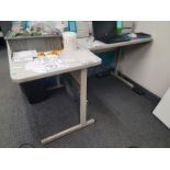 LOT - (2) OFFICE TABLES, 3' X 2' EACH, CONTENTS NOT INCLUDED