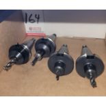 LOT - (4) CAT 40 TOOL HOLDERS, W/ TOOLS