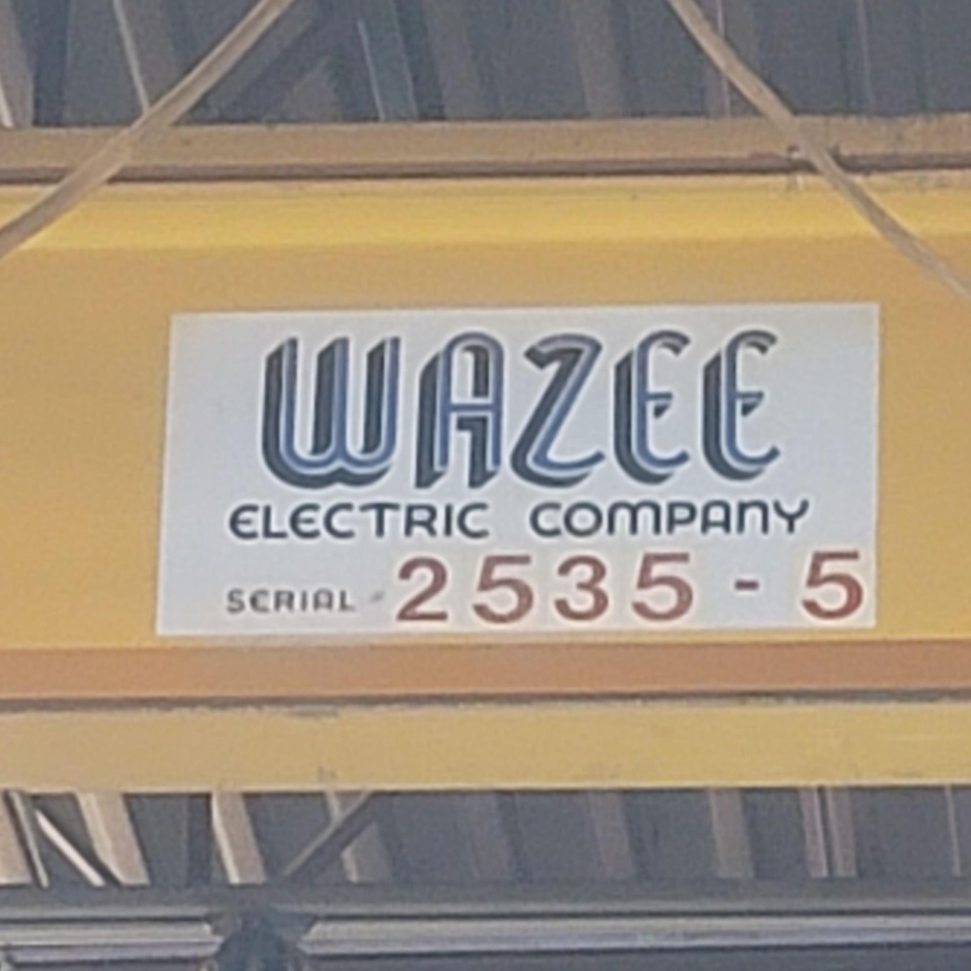 WAZEE 5-TON ELECTRIC BRIDGE CRANE W/ SHAW-BOX 5-TON HOIST, BRIDGE S/N 2535-5, BRIDGE SPAN IS APPROX. - Image 6 of 10