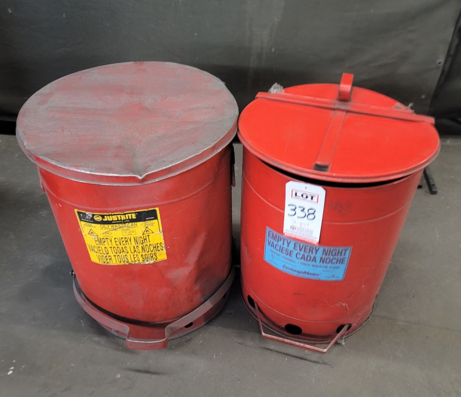 LOT - (2) OILY WASTE CANS