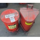 LOT - (2) OILY WASTE CANS