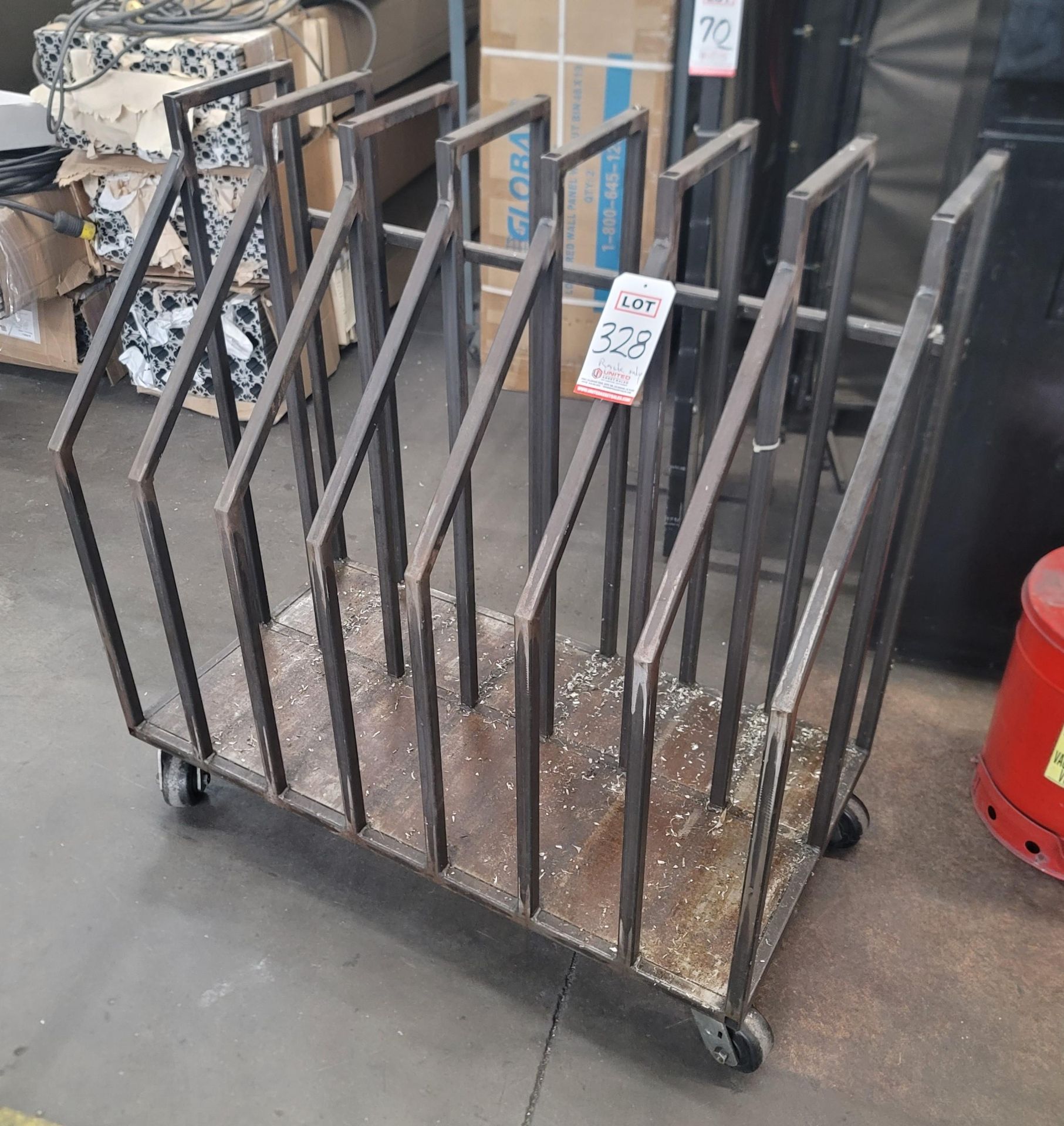 VERTICAL MATERIAL CART, 45" X 24" X 46" HT