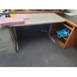 OFFICE TABLE, 4' X 2', CONTENTS NOT INCLUDED