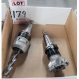 LOT - (2) CAT 40 TOOL HOLDERS, W/ TOOLS