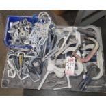 LOT - PAINTING HANGERS, C-CLAMPS, HAND TOOLS AND CHAIN USED IN THE SPRAY BOOTH
