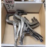 LOT - (4) VISE-GRIP LOCKING C-CLAMPS