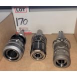 LOT - (3) CAT 40 BIG-PLUS COLLET POWER CHUCKS, ASSORTED SIZES