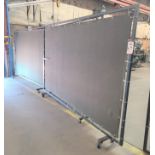 LOT - (3) WELDING SCREENS W/ WHEELS: (2) 6' X 10' AND (1) 6' X 8'