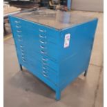 10-DRAWER TOOLING CABINET, 43" X 33" X 43" HT, CONTENTS NOT INCLUDED