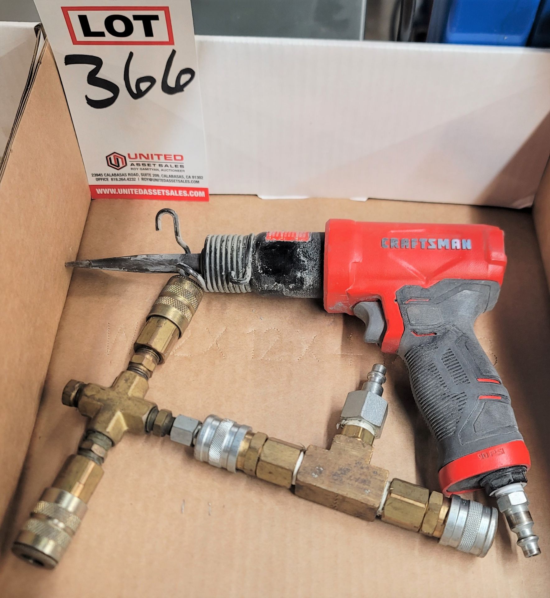 LOT - CRAFTSMAN AIR HAMMER, W/ CHISEL