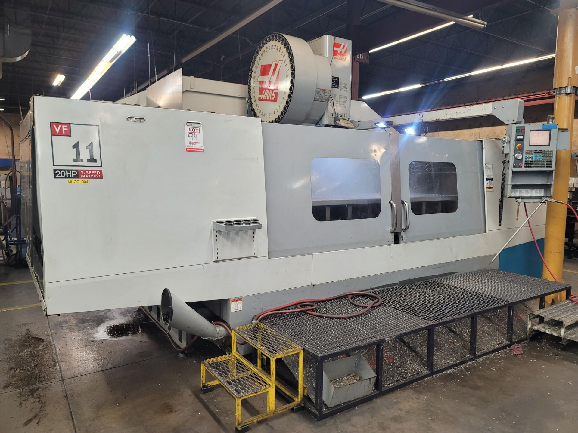 2004 HAAS VF-11B/40 VERTICAL MACHINING CENTER, XYZ TRAVELS: 120" X 40" X 30", 120" X 28" TABLE, 7500 - Image 2 of 19