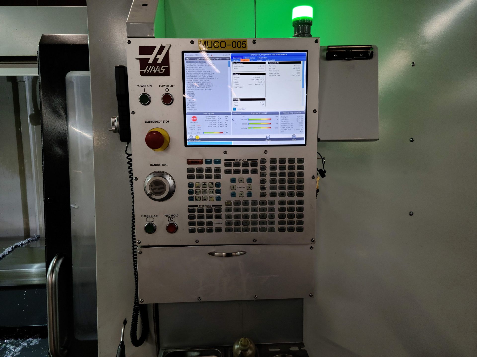 2021 HAAS VF-12/40 VERTICAL MACHINING CENTER, XYZ TRAVELS: 150" X 32" X 30", 150" X 28" TABLE, - Image 12 of 27