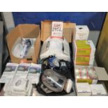 LOT - PAINTING SUPPLIES: (4) RESPIRATORS, (24) MSA GME-P100 CARTRIDGES, (6) 3M 6004 AMMONIA