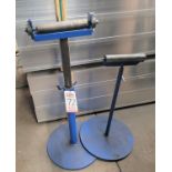 LOT - (2) 11" ROLLER MATERIAL STANDS, HEIGHT ADJUSTABLE
